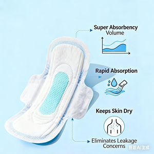 Serviettes hygiéniques anti-fuites en tissu non tissé doux et respirant <span class=keywords><strong>pour</strong></span> adultes – Utilisez toujours avec prudence - Product Image 5