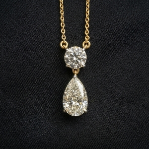 Colgante de lujo de oro amarillo de 14 quilates con diamante natural, elegante accesorio de joyería fina para mujeres, ocasiones especiales y regalos. - Product Image 5