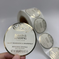 Impression personnalisée vinyle auto-adhésif transparent cosmétique feuille d'or autocollant logo étiquette bouteille étiquette transparente autocollants