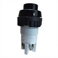 Interruttore a pulsante momentaneo RAFI 1.01102 nero da 18 mm, 2 contatti normalmente aperti, struttura elettronica in plastica, 250V