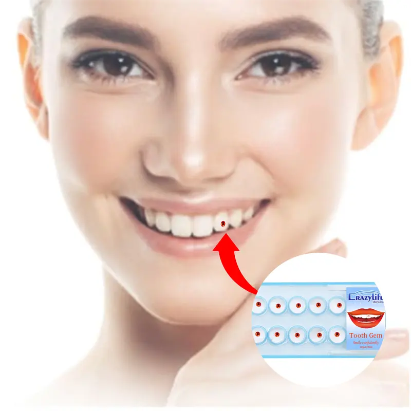 Dentes Decoração Dental Diamante Cristal Ornamentos Jóias Gem Tooth Material Dentes Clareamento Bonito Brilhante Higiene Oral