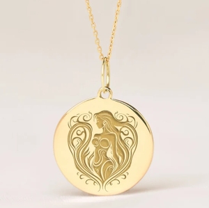 Stile caldo 18k placcato oro collana sirena personalizzato ciondolo sirena delicato fascino amore mistero di bellezza simbolo femminilità - Product Image 4