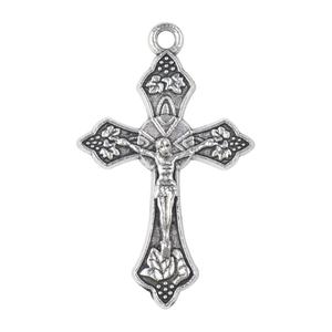 Unisex argento antico in lega di zinco metallo cattolico perdono oro ciondolo croce 29*18mm stile religioso alla moda per i regali - Product Image 2