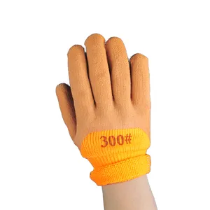latex Foam coating custom thickness knitted gloves with foam latex coating