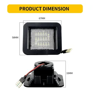 Luces LED para Matrícula, Lámpara <span class=keywords><strong>de</strong></span> Número para Ford F-150 Raptor 2015 2016 2017 2018, 6000K Blanco, Bombilla Trasera Canbus para Auto, Sin Errores - Product Image 2
