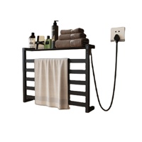 Sèche-serviettes électrique en acier inoxydable, thermostat intelligent mural pour hôtel et usage domestique, panneau de commande numérique, température