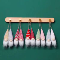 Pendentif gnome en peluche sans visage, gnomes en peluche faits à la main, elfes du Père Noël, décorations suspendues pour la maison, décorations de fêtes