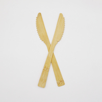 Couteaux en bambou écologiques pour restaurant et cuisine domestique, logo et taille personnalisés, couteau jetable
