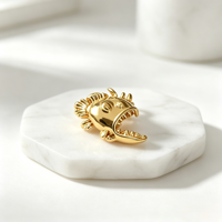 Pendentif Perle Poisson en Laiton Plaqué Or, Breloque Animale Marine, Bijou Élégant pour Bracelet et Collier, Ornement Quotidien pour Femmes