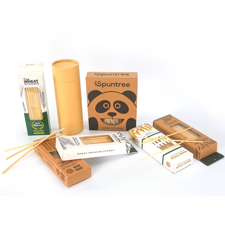Wholesale Hot Sale Degradable Disposable Straws Wheat Drinking Straws