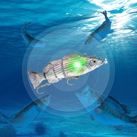 Appâts de natation en plastique dur, multi-articulé, Rechargeable, autopropulseur, poisson Robot, leurre dur