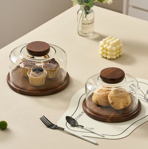 Portabagagli in legno massello con copertura in vetro trasparente di alto livello a prova di polvere per la conservazione degli alimenti e la copertura del nuovo arrivo - Product Image 3