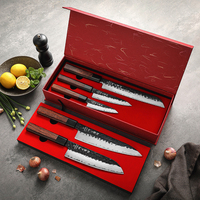 Ensemble de couteaux de cuisine XINZUO, 5 pièces, haute qualité, acier inoxydable 10cr, manche en bois