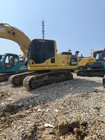 Excavatrice d'occasion Komatsu 220 pour travaux de terrassement, modèle 2022, faible nombre d'heures de fonctionnement, 22 tonnes, godet de 1,2 m, boîte de vitesses, pompe Kawasaki