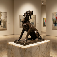 Statue de bouledogue en bronze sur mesure - Moulage à la cire perdue personnalisé avec patine antique appliquée à la main, sculpture en bronze
