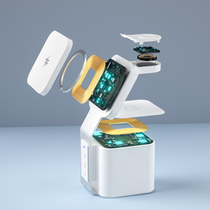 WAWEIS 2024 Meilleure station de charge électrique sans fil 4-en-1 Protection OVP pour haut-parleur BT pour iPhone 15/14/13 pour <span class=keywords><strong>Apple</strong></span> <span class=keywords><strong>Watch</strong></span> for Air - Product Image 5