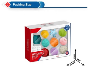 Pelota de plástico de goma suave para bebé, juguete sensorial texturizado, mordedor, agarre táctil, juego de bolas de silicona con 10 Uds. - Product Image 6