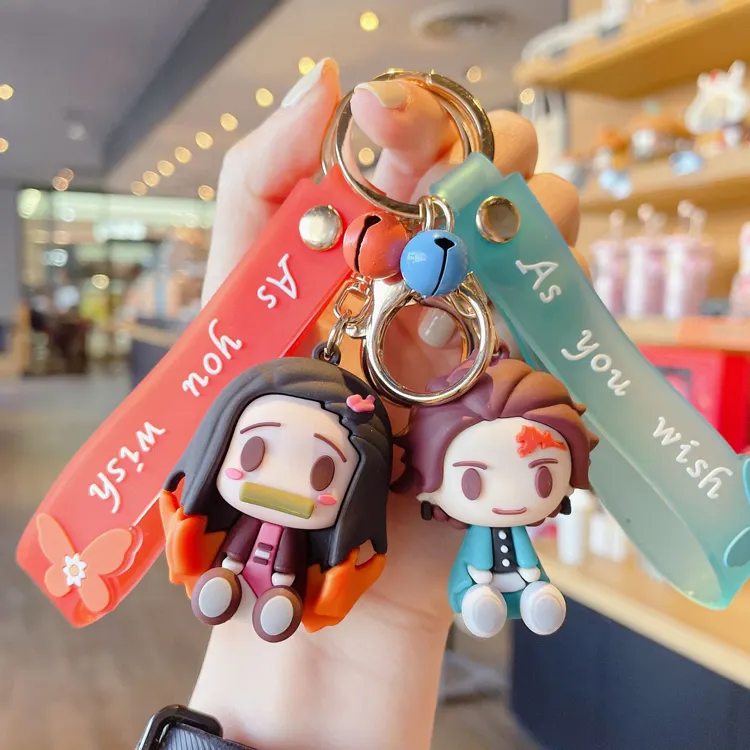Groothandel Goedkope Sleutelhanger Fashion Accessoires Custom 3D Anime Figuur Pop Zacht Pvc Sleutelhangers Voor Auto