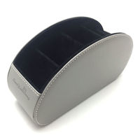 Cadeaux promotionnels Porte-télécommande Décoration d'intérieur Organisateur Accessoires d'hôtel Boîte de rangement pour télécommande en cuir de bureau