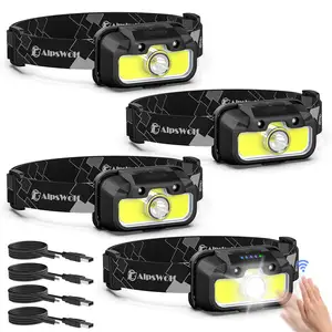 Compact LED Runner Headlamp Running Lights Adjustable Straps Rechargeable