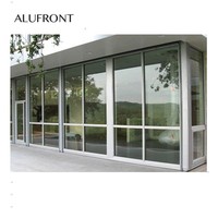 Externo AS2047 Certificado Aluminio Fijo Ventana Tienda Ventanas delanteras Ventanas de vidrio comerciales