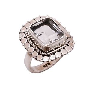 Bagues en cristal de pierres précieuses naturelles en vrac vente en gros bijoux fins 925 bagues en argent sterling exportateurs fournisseurs - Product Image 1