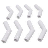Kit de 8 bougies d'allumage en céramique haute performance blanches, style 45 degrés et droit