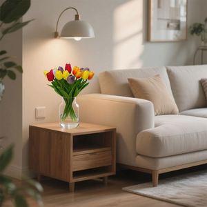 Juego de 5 Tulipanes Artificiales de Plástico Realistas, Simulación Táctil, Decoración para el Hogar, Escritorio, Bodas, Graduaciones, Navidad - Product Image 4