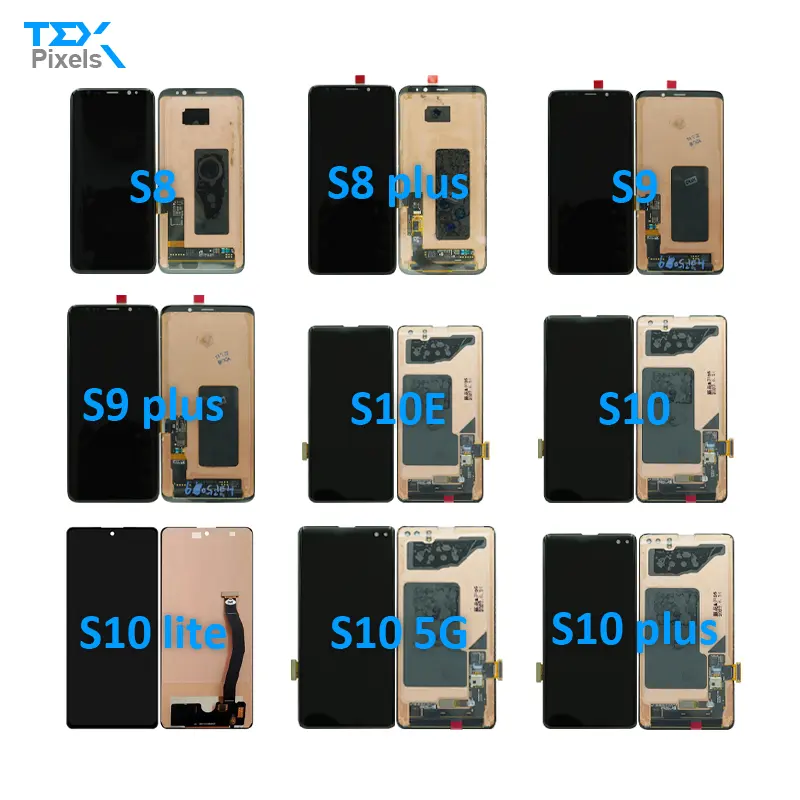 Ori mavi mobil Incell dokunmatik Lcd Samsung Galaxi Lcd OEM hizmet için büyük ekran S10 Samsung galaxy telefon için TFT LCD ekran CN;GUA