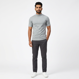 Nouveaux hommes sweat à col roulé hommes chandails décontracté col roulé couleur unie qualité chaud mince pulls à col roulé pull hommes - Product Image 1