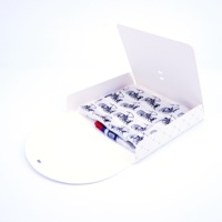 Enveloppe en papier kraft blanc A4 personnalisée avec impression offset, pochette de classement de documents de bureau avec boucle en carton