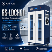 Armoire de charge et de stockage de batteries au lithium à température constante en acier, 30 prises, 6 USB, pour laboratoire industriel, fourniture OEM ODM