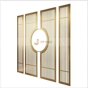 EX1046 Modern Stainless Steel Foldable Room Divider with Laser Cut Design for Office Apartment Engineering <b>Decoration</b> - Product Image 4