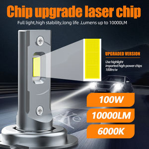 หลอดไฟหน้า LED <span class=keywords><strong>T2</strong></span> H1 100W 6000K 10000Lm bombillo LED H3 H4 H7 H11 HB3 HB4 9005 hir2 9006ไฟ LED 9012พร้อม CANbus - Product Image 3