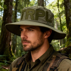 หมวกบักเก็ตคุณภาพสูงแบบยูนิเซ็กซ์ สไตล์ลำลอง เหมาะสำหรับกิจกรรมกลางแจ้ง ตั้งแคมป์ ตกปลา ท่องเที่ยว สี<span class=keywords><strong>เขียว</strong></span> ปักลาย ปีกกว้าง สำหรับฤดูร้อน ทำจากผ้าแคนวาส - Product Image 4