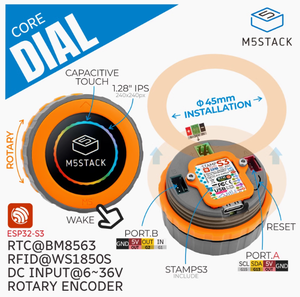Controlador programable oficial M5Stack M5Dial a través de la perilla Pantalla táctil circular de 1,28 pulgadas <span class=keywords><strong>ESP32S3</strong></span> - Product Image 3