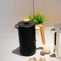 Cafetière à filtre double couche en acier inoxydable 304 pour infusion à la française, bouilloire à thé multifonctionnelle pour usage domestique