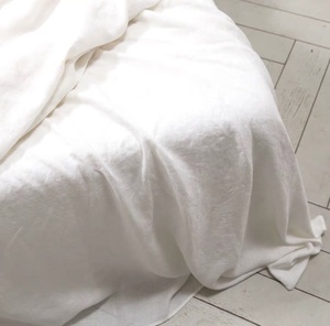 奶油白色染色高品质纯法国亚麻床单有机亚麻床上用品天然4PCS床单套装 - Product Image 2