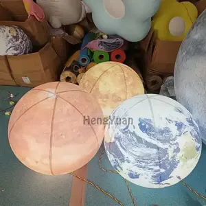 Balon iklan Planet tiup Raksasa Model bumi bulan Mars matahari Jupiter Venus merkuri Saturnus dengan lampu LED