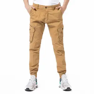 Pantaloni larghi affusolati High Street da uomo Colorblock in cotone spugna francese di nuova tendenza con tasche laterali