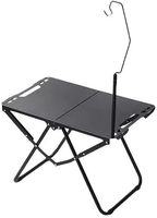 Table de camping pliante rectangulaire en acier au carbone portable pour l'extérieur, idéale pour le barbecue, les pique-niques, les camping-cars, la cuisine en plein air et les voyages (lot individuel)