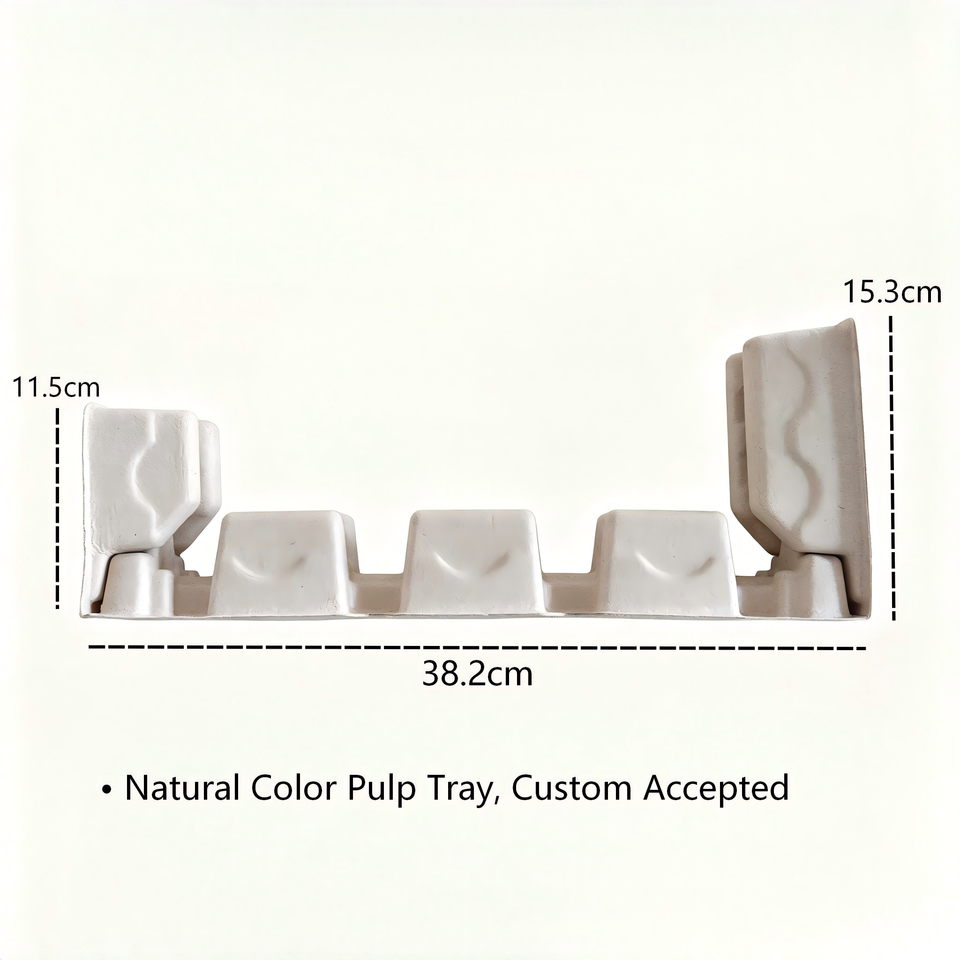 White Pulp Molded Laptop Stand Side Wing Tray Custom Design for ...