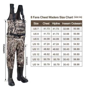 Cuissardes de poitrine en nylon imperméable pour hommes pour la chasse au canard et la pêche à la sauvagine Caractéristiques isolantes - Product Image 6