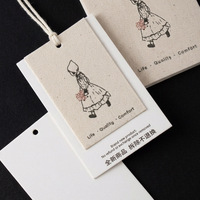 Étiquette de vêtement vintage haut de gamme personnalisée pour femme, en papier cartonné avec logo, pour sacs et chaussures
