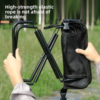 Chaise pliante d'extérieur en acier carbone et tissu Oxford pour un style de vie décontracté, portable pour pique-nique, pêche printanière, camping et voyage
