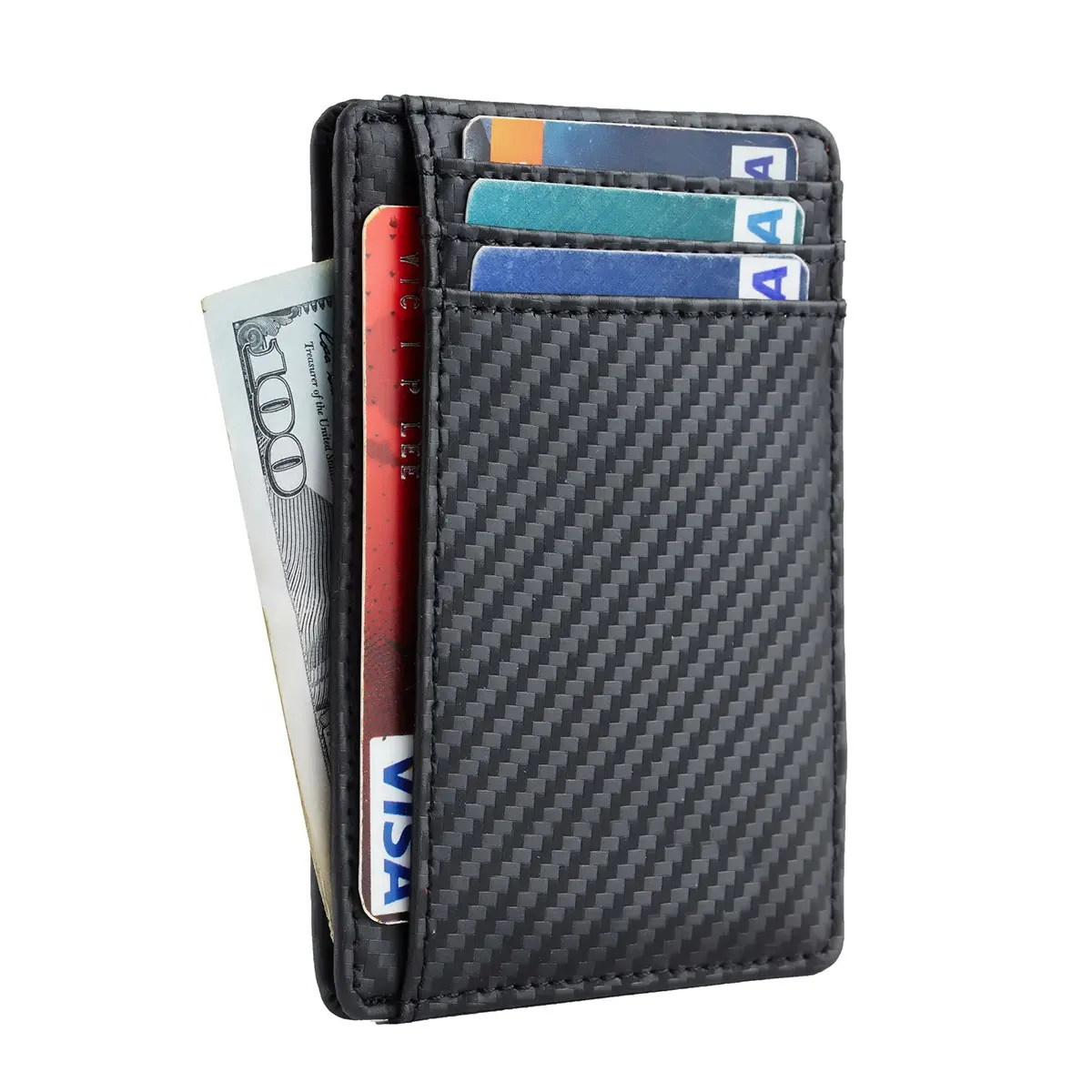 RFID blocking minimalist secret wallets cardholders unisex slim microfiber card holders wallets with custom logo