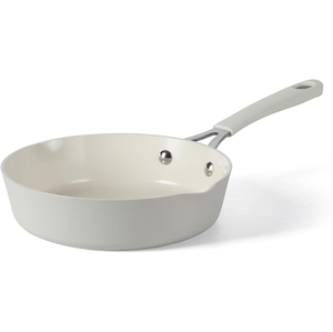 Poêle à frire moderne en céramique antiadhésive en aluminium avec poignée en silicone pour cuisinière à gaz et à induction - Product Image 1
