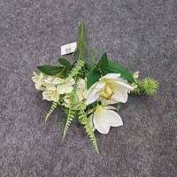 Neue Künstliche Seidenblumen Realistischer Europäischer Stil 10-Köpfiger Blumenstrauß Duftende Orchidee Rose Tischdekoration Weiß 50CM für Hotel und Zuhause