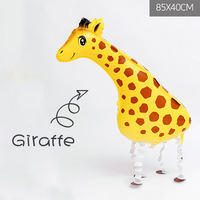 Chaud mignon feuille ballon hélium marche animal de compagnie coloré cheval ballons fête d'anniversaire décoration enfants jouets