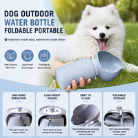 Nouveau produit transfrontalier : Gamelle et abreuvoir pliables en silicone pour chien, idéales pour les voyages en extérieur